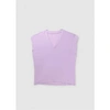 FRAME WOMENS LE MID RISE V NECK T SHIRT IN LILAC