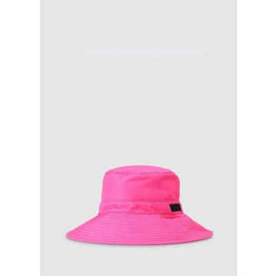 Ganni Recycled Tech Bucket Hat In Sugar Plum