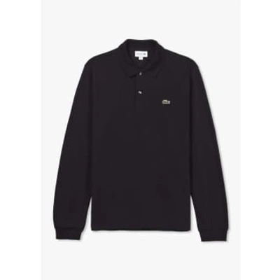 Lacoste Original L.12.12 Mens Petit Pique Cotton Polo Shirt In Black 031