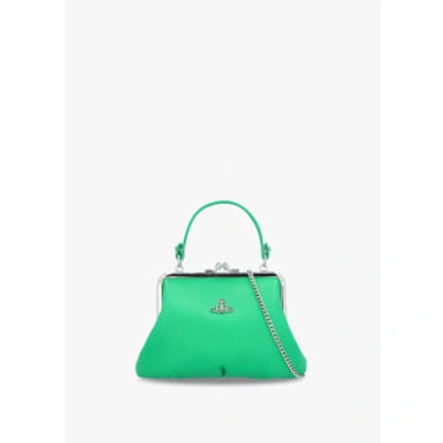 Vivienne Westwood Womens Vegan Granny Frame Purse On A Chain In Bright Green