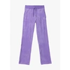 JUICY COUTURE WOMENS DEL RAY CLASSIC POCKET LOUNGE PANTS IN PURPLE