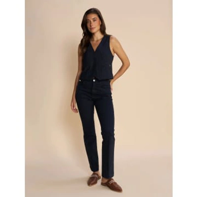 Mos Mosh Tili Roy Vest In Salute Navy In Blue