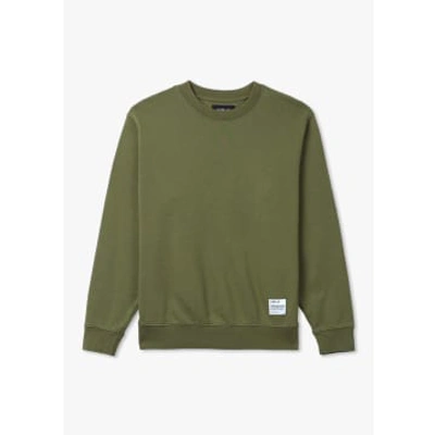 Replay Mens Crewneck Sweatshirt In Light Military Green