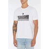 7 FOR ALL MANKIND WHITE PHOTOGRAPHIC T-SHIRT WITH SURF BEACH PRINT JSLM332GWS