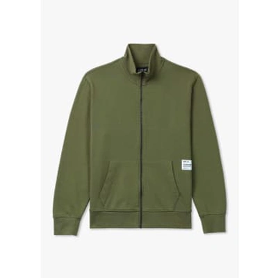 Replay Mens Zip Sweatshirt In Light Military Green