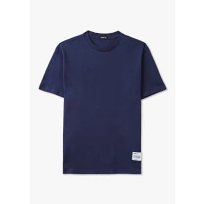 Replay Mens Print Short Sleeve T-shirt In Navy In Blue