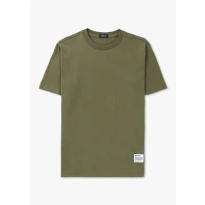 Replay Mens Print Short Sleeve T-shirt In Light Military In Green