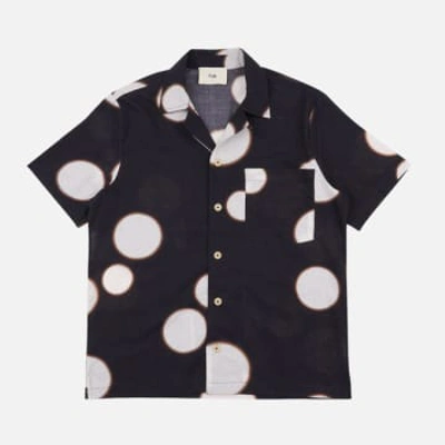 Folk Ss Soft Collar Shirt Black Dot Ecru