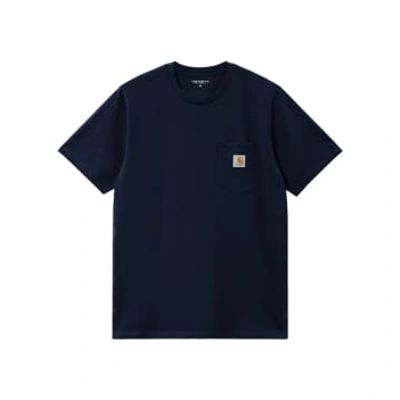 Carhartt Camiseta Ss Pocket In Blue