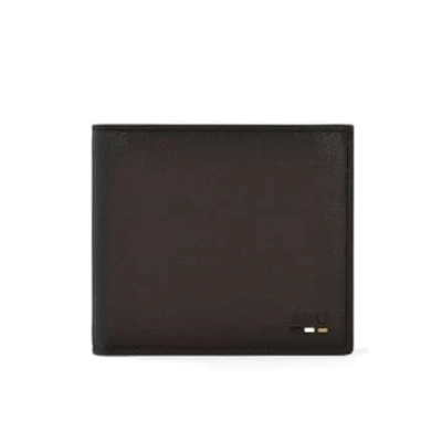 Hugo Boss Ray_4 Cc Dark Brown Billfold Wallet With Coin Holder 50491962 201