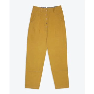 Lowie Five Button Trousers Ochre In Yellow