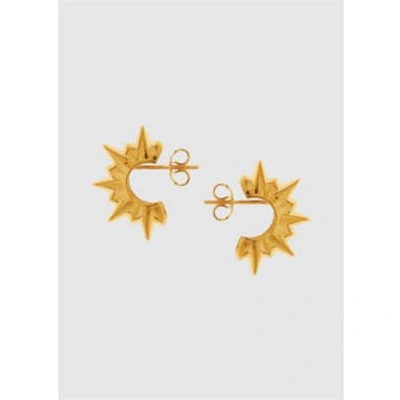 Misho Mini Sun 22ct Plated Studs In Yellow