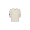 FABIENNE CHAPOT CREAM WHITE RICE PULLOVER WITH SHORT SLEEVES