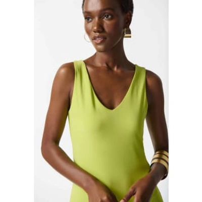 Joseph Ribkoff Asymmetrical Sleeveless Dress In Green