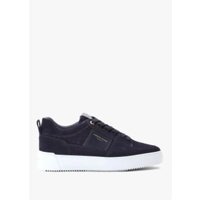 Android Homme Mens Point Dume Low Caiman Croc Suede Trainers In Navy In Blue