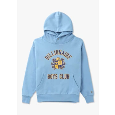 Billionaire Boys Club Mens Blue Crest Branded-print Cotton-jersey Hoody