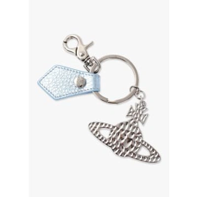 Vivienne Westwood Womens Hammered Orb Keyring In Blue