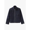 PAUL SMITH MENS SUEDE BOMBER JACKET IN NAVY