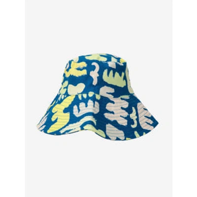 Bobo Choses Carnival Print Cotton Hat In Blue