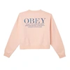 Obey W Cities Crew Peach Parfait Women's Crewneck Sweatshirt