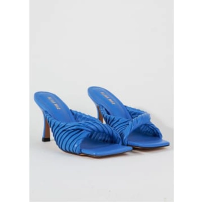 Alias Mae Womens Flora Leather Pleated Heels In Bright Blue