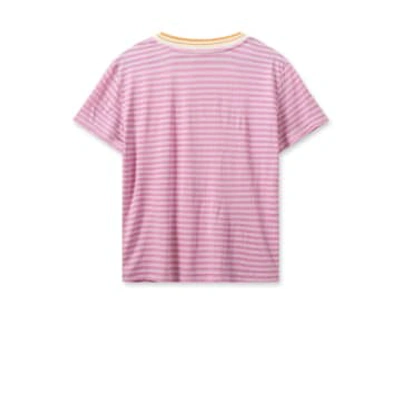 Mos Mosh Phila Stripe Tee In Pink