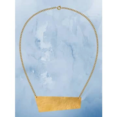 Wild Clouds Brass Abstract Short Necklace In Gold