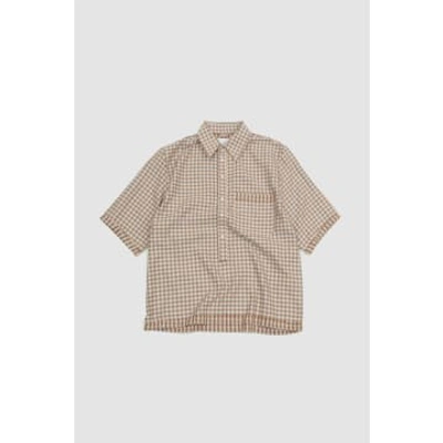 CAMIEL FORTGENS 60'S BOWLING POLO BROWN CHECK