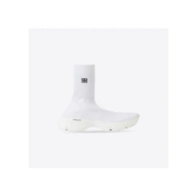 Balenciaga Speed Sneaker In White Knit