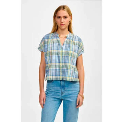 Bellerose Cleo Check B Blouse In Blue