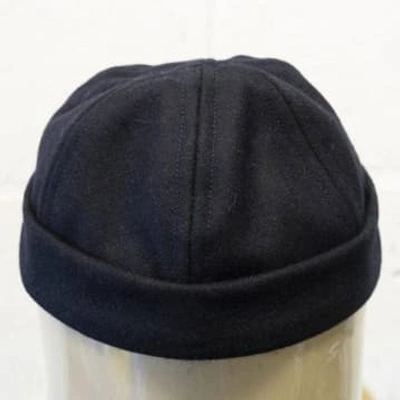 Yarmouth Oilskins | Navy Wool Melton Watchcap In Blue