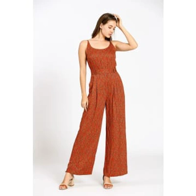 See U Soon Jumpsuit In Floral Print In Orange