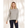 MAT DE MISAINE VENDEST STRIPED NAVY TOP WITH EMBROIDERED DETAIL