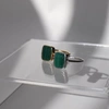 LINES & CURRENT - ‘MONROE’ GREEN MALACHITE RING