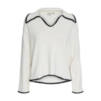 Y.a.s. Stitch Knit Pullover In White