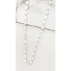 ENVY LONG WORN SILVER SQUARE LINK NECKLACE