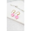 ENVY GOLD AND PINK FLEUR DROPPER EARRING