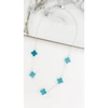 ENVY SHORT SILVER NECKLACE WITH 5 TURQUOISE FLEURS