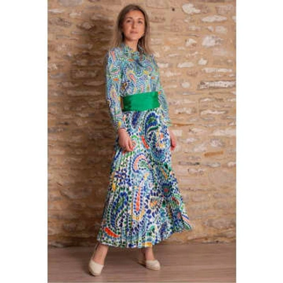 Sara Roka Tosca Dress In Paisley Print In Multi