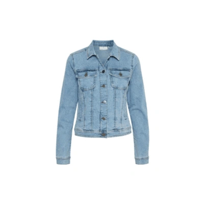 Kaffe Vicky Jeans Jacket In Light Blue Washed From