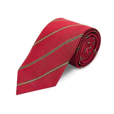 Burrows And Hare Silk Tie In Red