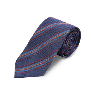 Burrows And Hare Silk Tie In Multi