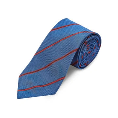 Burrows And Hare Silk Tie In Blue