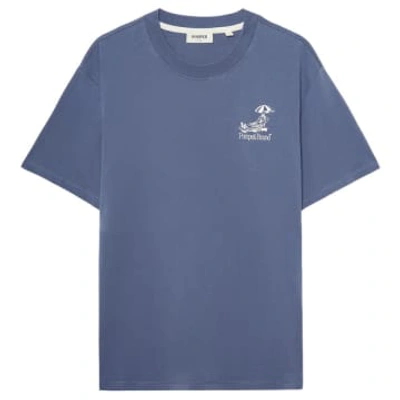 Pompeii Brand Sun Bathing Emilio Graphic T-shirt In Blue