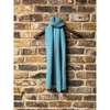 40 colourI TEAL SOLID DIAMOND TEXTURED WOOL & CASHMERE KNITTED SCARF