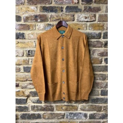 Alan Paine Antelope Skipwith Button Front Cardigan In Brown