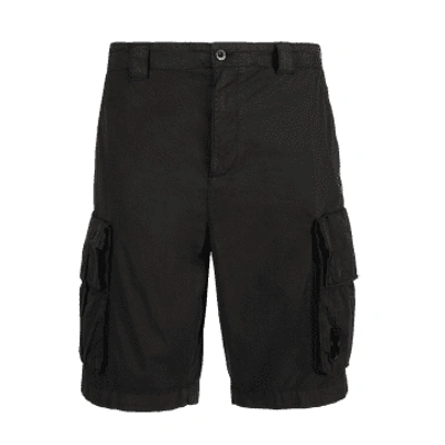 C.p. Company Twill Stretch Utility Shorts Black