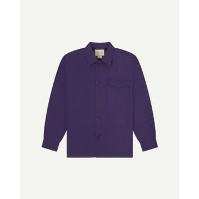 Uskees Men's Organic Buttoned Workshirt In Purple