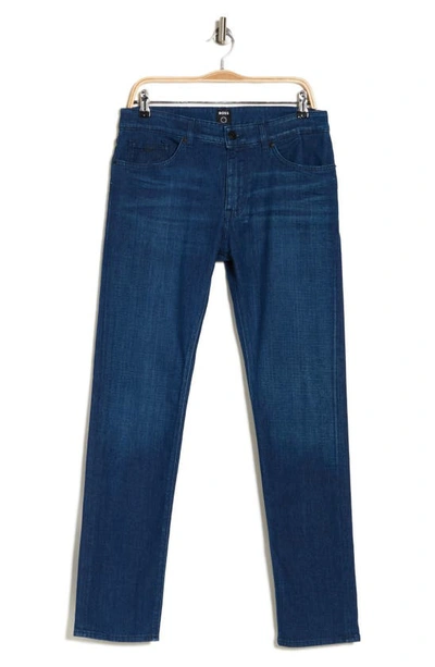 Hugo Boss Maine Straight Leg Jeans In Dark Blue