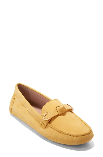 Cole Haan Evelyn Bow Leather Loafer In Sunset Gold